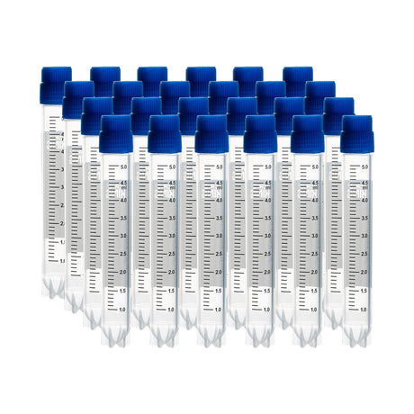 5ml Cryogenic Vials, Side Bardcode, External, 25/Bag, 500/Pack, 1000/Case
