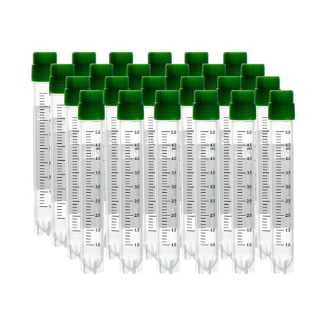 5ml Cryogenic Vials, Side Bardcode, External, 25/Bag, 500/Pack, 1000/Case