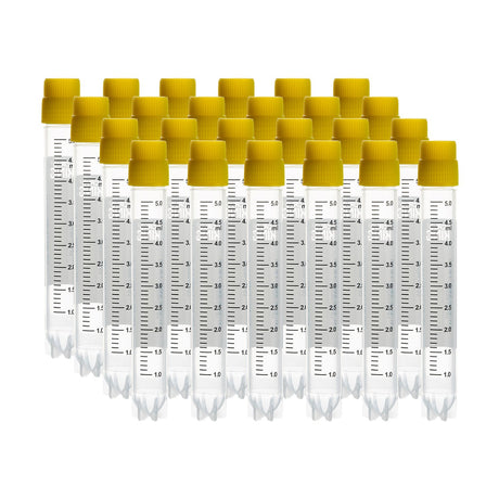 5ml Cryogenic Vials, Side Bardcode, External, 25/Bag, 500/Pack, 1000/Case