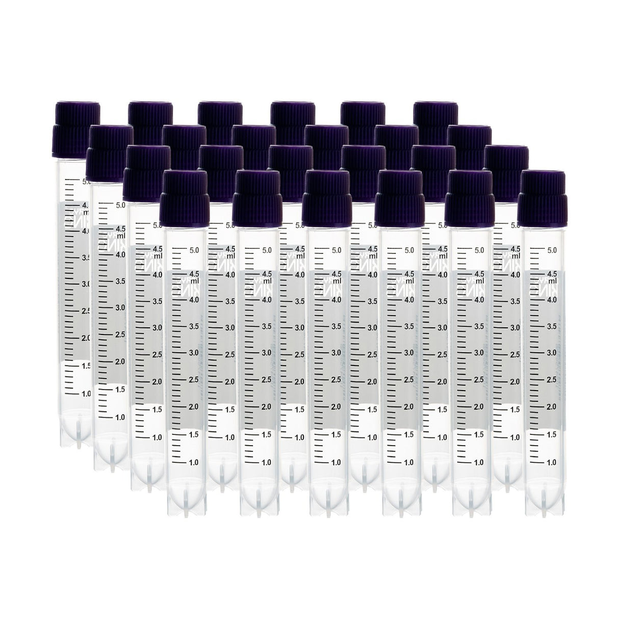 5ml Cryogenic Vials, Side Bardcode, External, 25/Bag, 500/Pack, 1000/Case