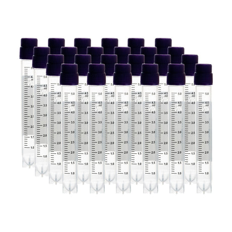 5ml Cryogenic Vials, Side Bardcode, External, 25/Bag, 500/Pack, 1000/Case