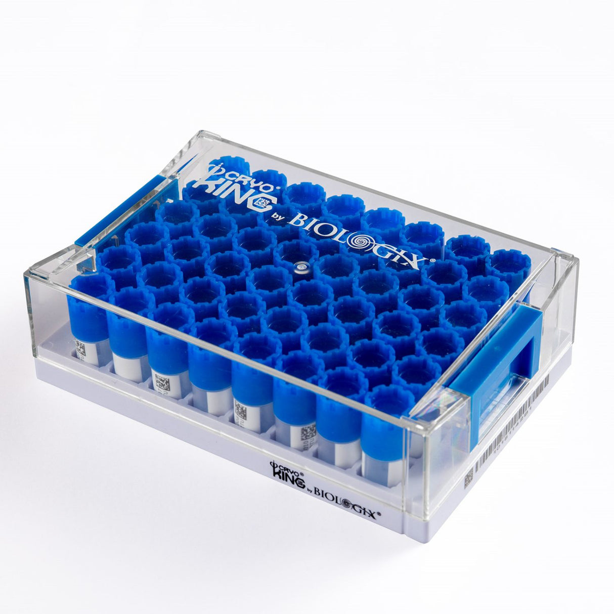 Biologix® SBS Format Cryogenic Vials-1mL, 2mL, 5mL, 48-Well, Racked, External Thread, 10 Sets/Pack, 2 Packs/Case