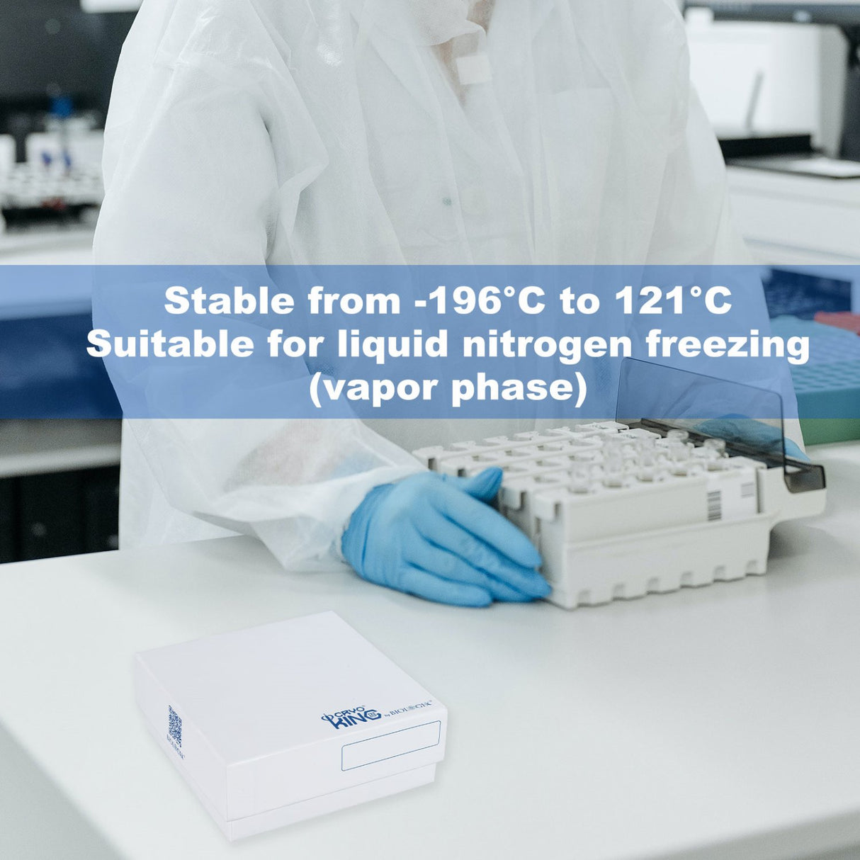 CryoKING® Cardboard Freezer Boxes-2in ( Premium White) 5/Bag, 100/Case