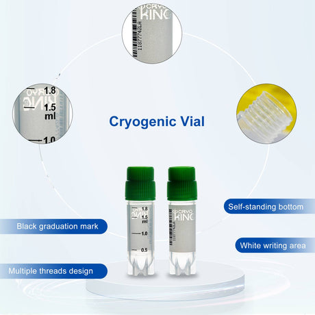 Cryogenic Vials with Side Bardcode-2.0 vials External, 25/Bag, 500/Pack, 1000/Case