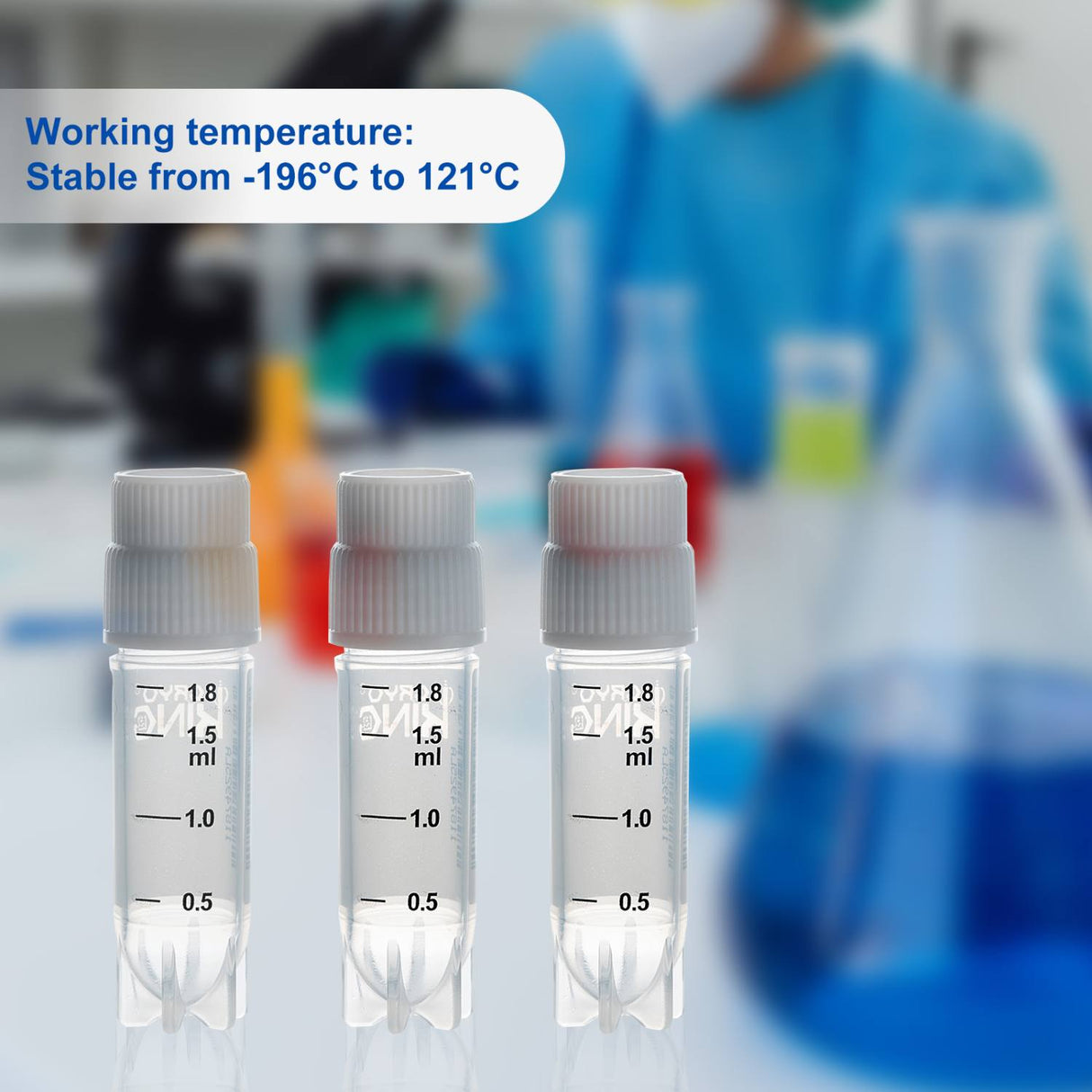 Cryogenic Vials with Side Bardcode-2.0 vials External, 25/Bag, 500/Pack, 1000/Case