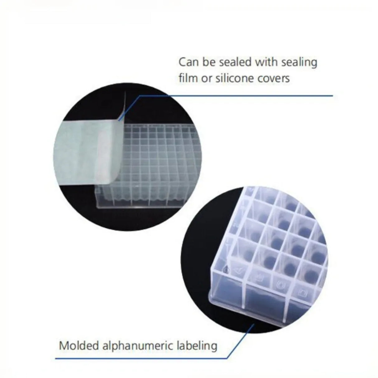 Biologix® Deep Well Plates-1.6mL (Square Well) 24/Pack, 96/Case