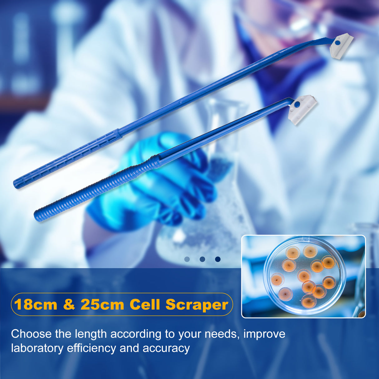 Biologix® Cell Culture Scraper, 18cm, Sterile, Individually Packaged, 100 Pcs /Case