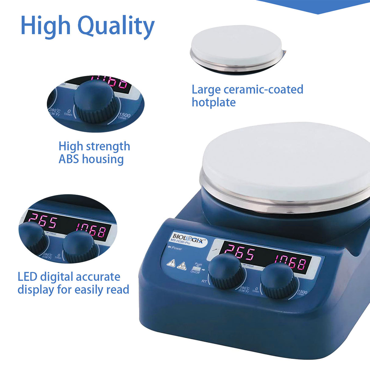 Biologix® Magnetic Hotplate Stirrers, 1 Piece/Case