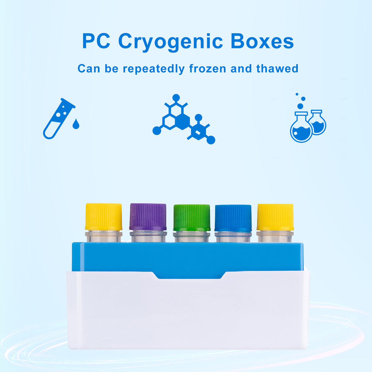 CryoKING® PC Cryogenic Boxes-2in. 25-Well, 5/Pack, 30/Case
