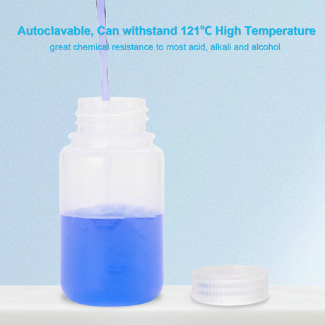 Biologix® 30ml PP reagent bottles, Clear color, Autoclavable, 100/Bag, 10 Bags/Case