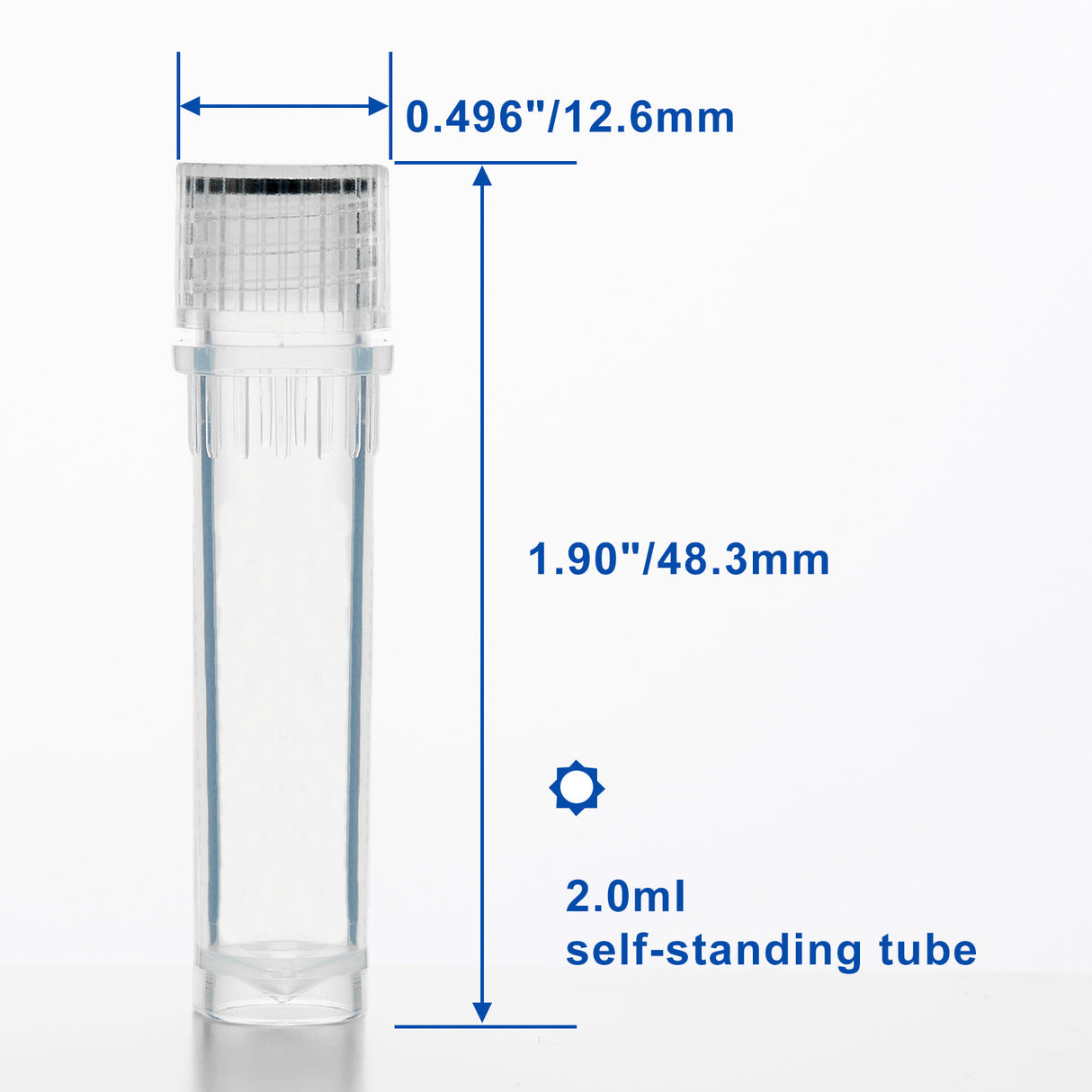 Biologix® 0.5/1.5/2.0ML Cryogenic Vials, External, 50/Bag, 500/Pack, 2000/Case