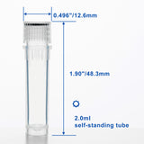 Biologix® 0.5/1.5/2.0ML Cryogenic Vials, External, 50/Bag, 500/Pack, 2000/Case