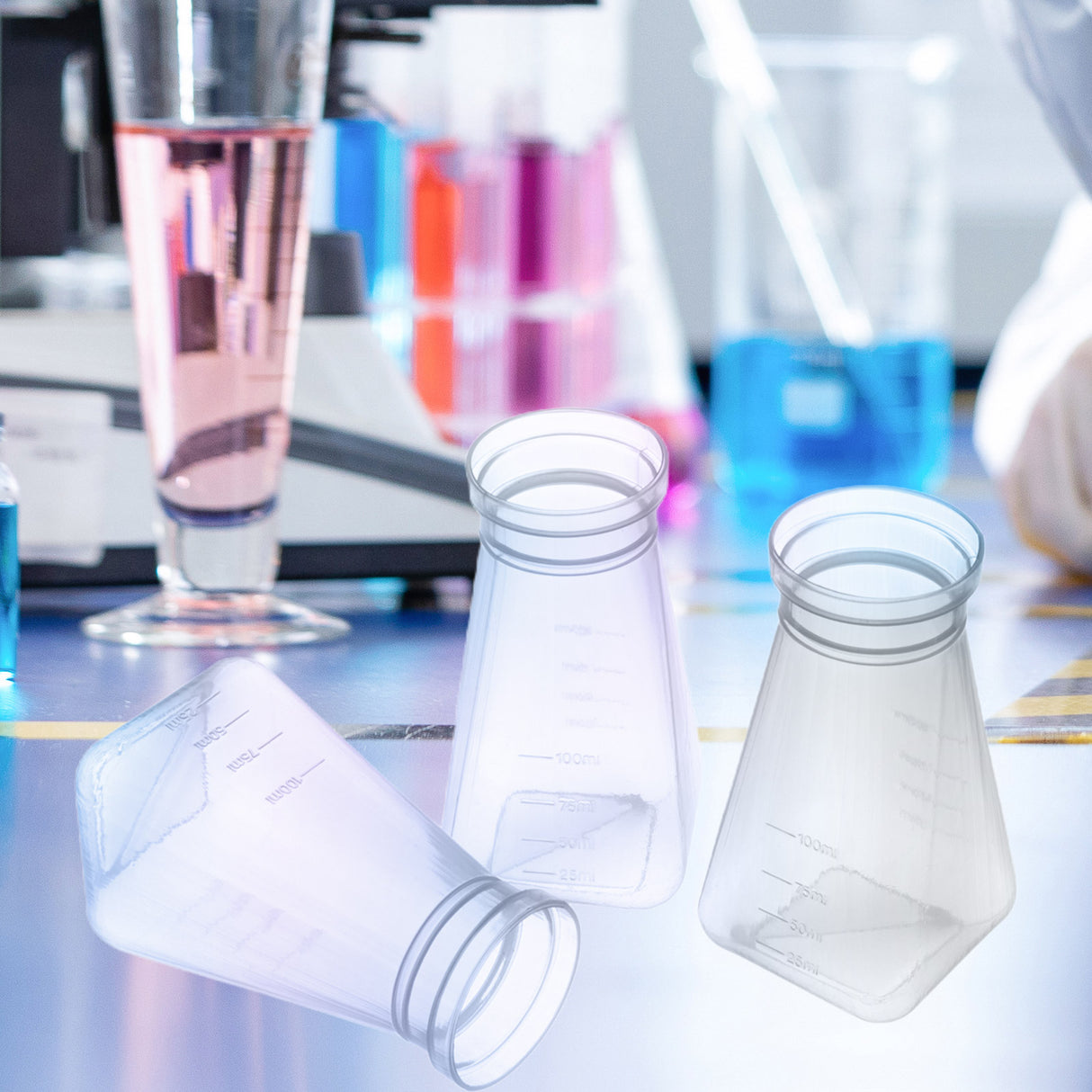 Drosophila Bottles, 6oz (177ml), Square Bottom, Bulk/Tray Package, 200 Pcs/Case