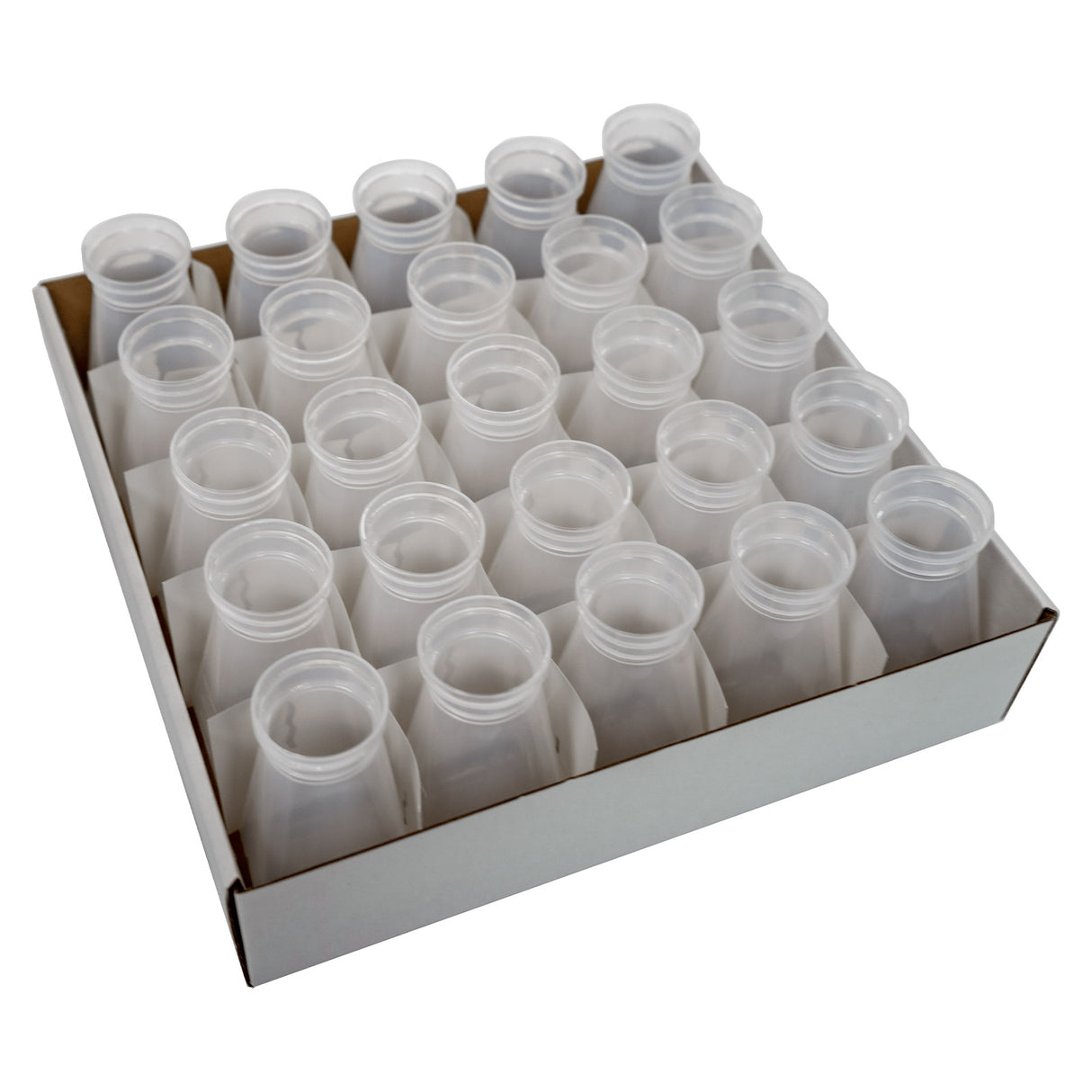 Drosophila Bottles, 6oz (177ml), Square Bottom, Bulk/Tray Package, 200 Pcs/Case