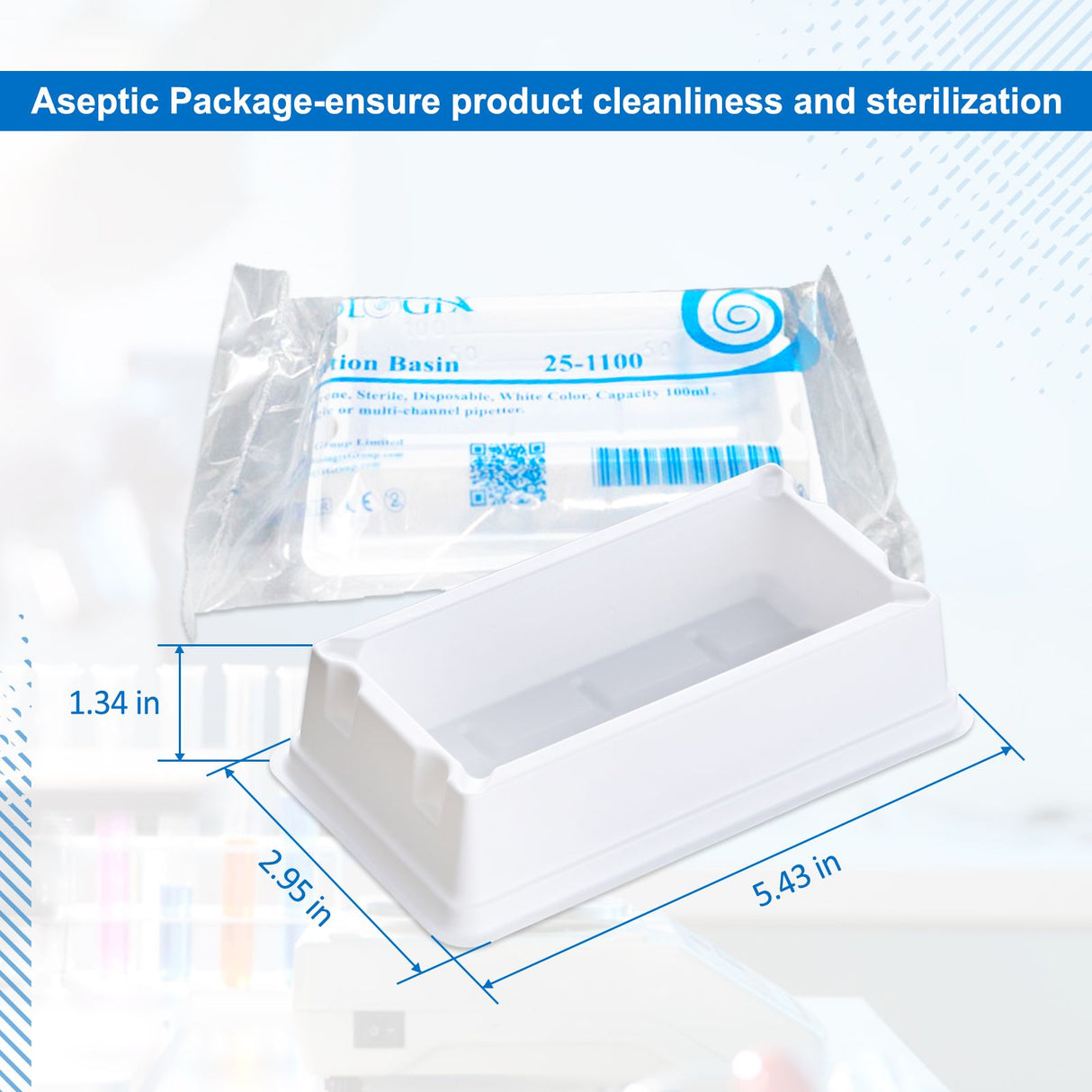 Biologix® Solution Basins-100mL (PS), Case of 50