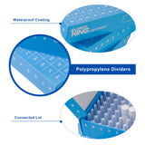 CryoKING® ID-Color™ 1in Cardboard Freezer Boxes (100-well), Blue, 5/Pack, 20/Case