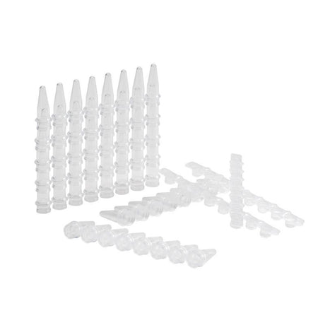 Biologix® 0.2ml-8-Strip PCR Tubes, Individual type with attached cap, flat-top Clear, 120/Unit, 10 Units/Case