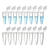 Biologix® 0.2ml-8-Strip PCR Tubes, Individual type with attached cap, flat-top Clear, 120/Unit, 10 Units/Case