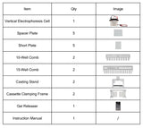 Mini Vertical Electrophoresis Apparatus, 83x73 mm Gel Area, 0.75/1/1.5 mm Thickness for SDS-PAGE & Native PAGE