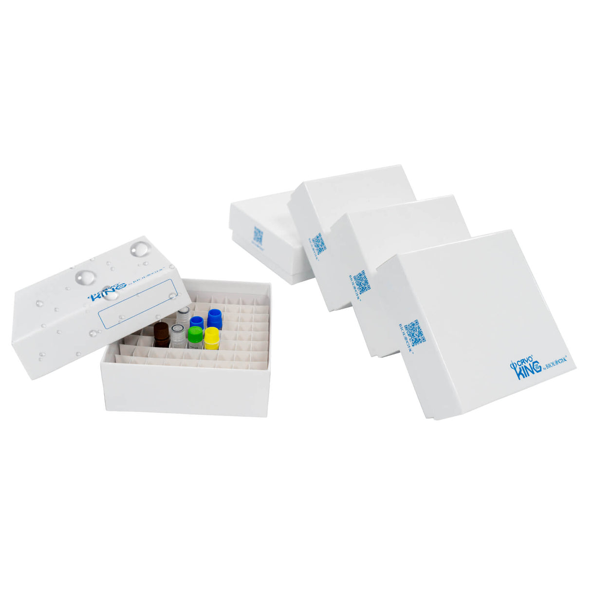 CryoKING® Cardboard Freezer Boxes, Plastic Coating, 5/Bag