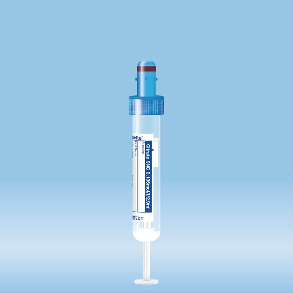 S-Monovette Citrate 3.2%, 2.9 ml, cap blue,  65 x 13 mm, with paper label, 50 Piece(s)