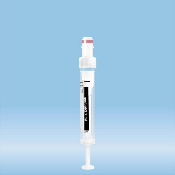 S-Monovette neutral, 2.7 ml, cap white,  66 x 11 mm, with paper label, 50 Piece(s)