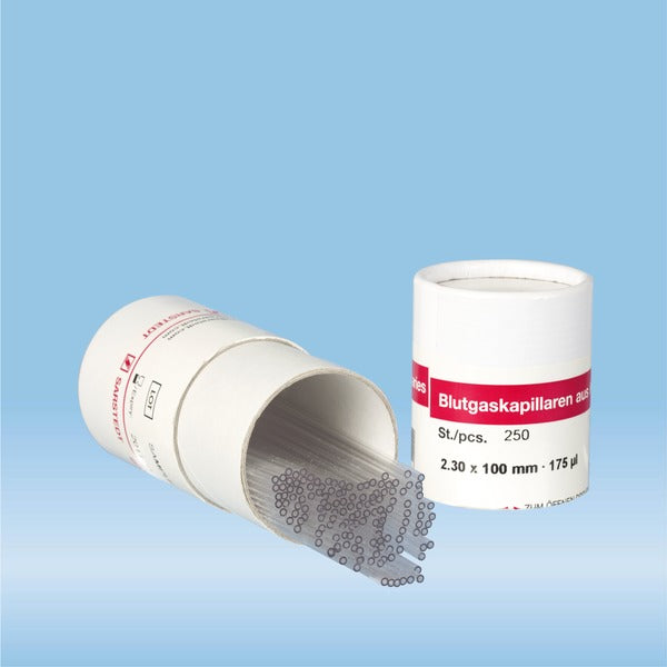 Blood gas capillaries, calcium-balanced lithium heparin, 175 ¬µl, 200 Piece(s)