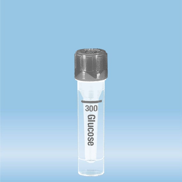 Microvette 300 Fluoride/heparin, 300 ¬µl, cap grey, flat base, 100 Piece(s)