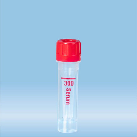 Microvette 300 Serum, 300 ¬µl, cap red, flat base, 100 Piece(s)