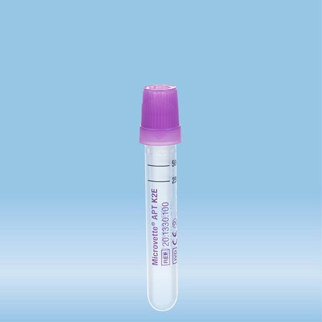Microvette APT 500 K2E, 500 ¬µl, cap violet, cap, round base, 100 Piece(s)