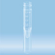  Screw cap tubes, 2.5 ml,  75 x 13 mm, conical false bottom, rounded tube bottom, PP, without cap, 500 Piece(s)