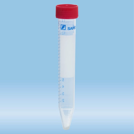 Screw cap tube, 15 ml,  120 x 17 mm, PP, with print, 500 Piece(s)
