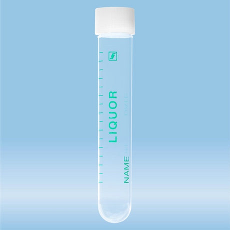 Screw cap tube,  10 ml,  92 x 15.3 mm, PP, with print, 500 Piece(s)