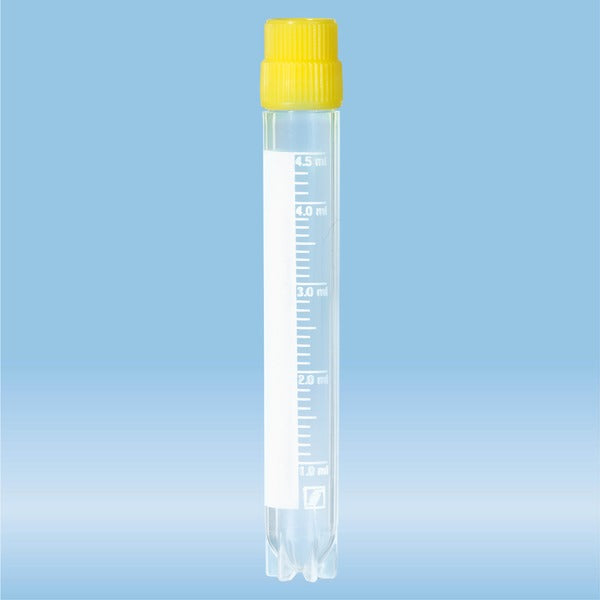 CryoPure tubes, 5 ml, QuickSeal screw cap, yellow, 500 Piece(s)