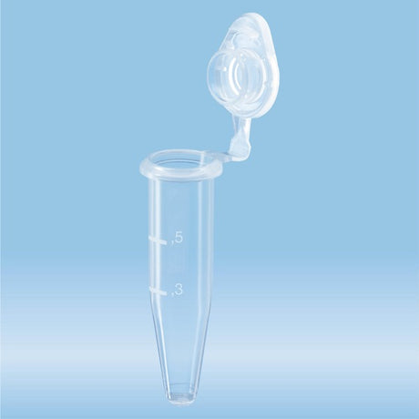 PCR single tube, 0.5 ml, PCR Performance Tested, transparent, PP, flat cap, 500 Piece(s)