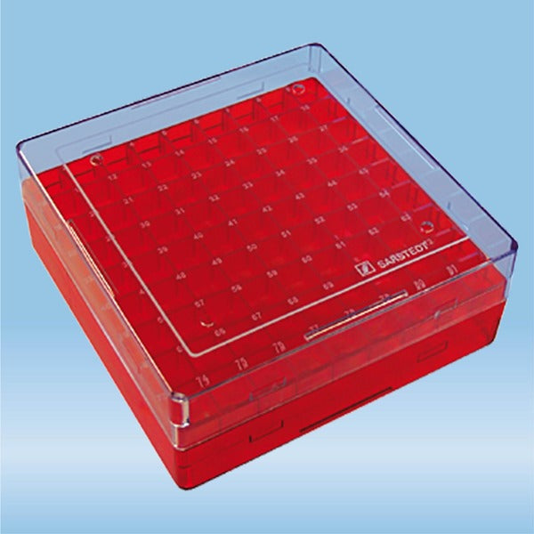 Cryobox, 132 x 132 x 53 mm, format: 9 x 9, for 81 collection tubes, 5 Piece(s)