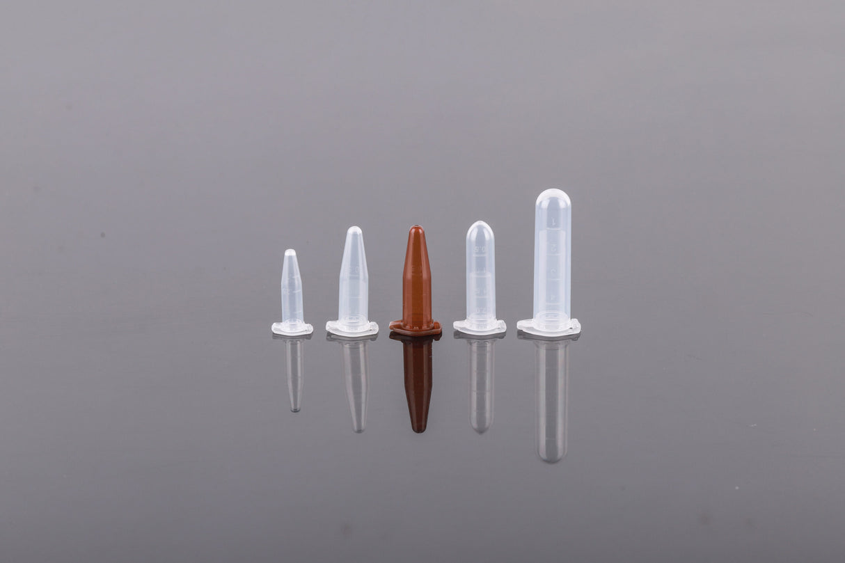 NEST 0.6 mL and 1.5 mL Microcentrifuge Tube, Amber Color, Conical, Lock Cap, Sterile. 50/bag
