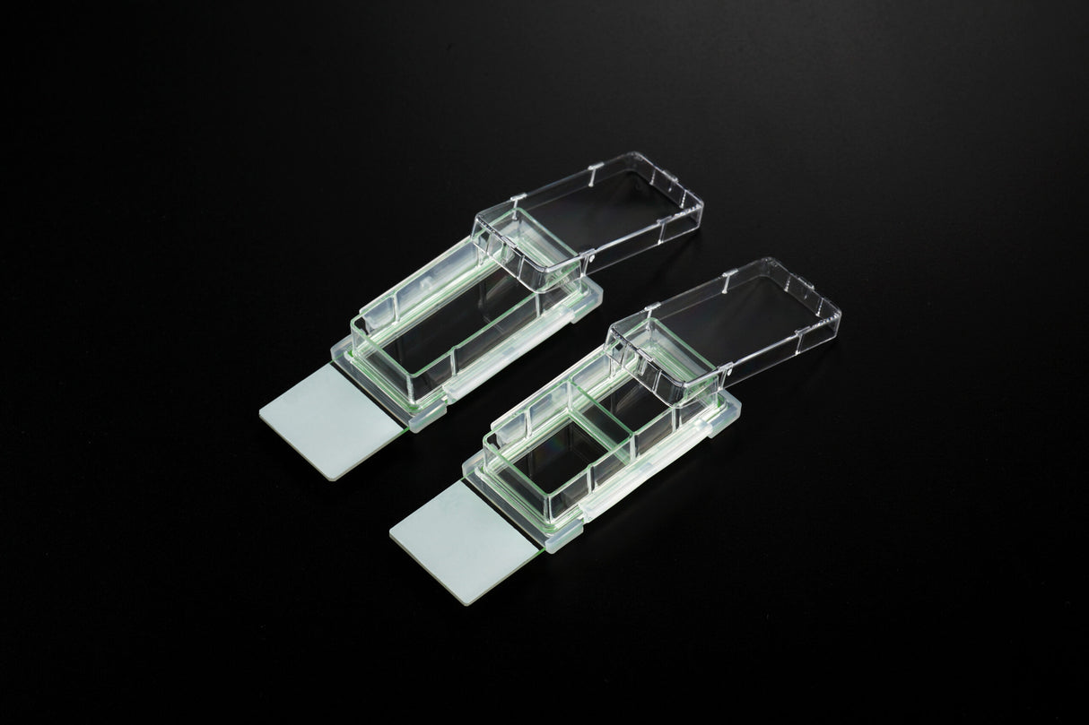 NEST Cell Culture Chamber Slides, w/glass slide, Clear, 6/pk, 12/cs