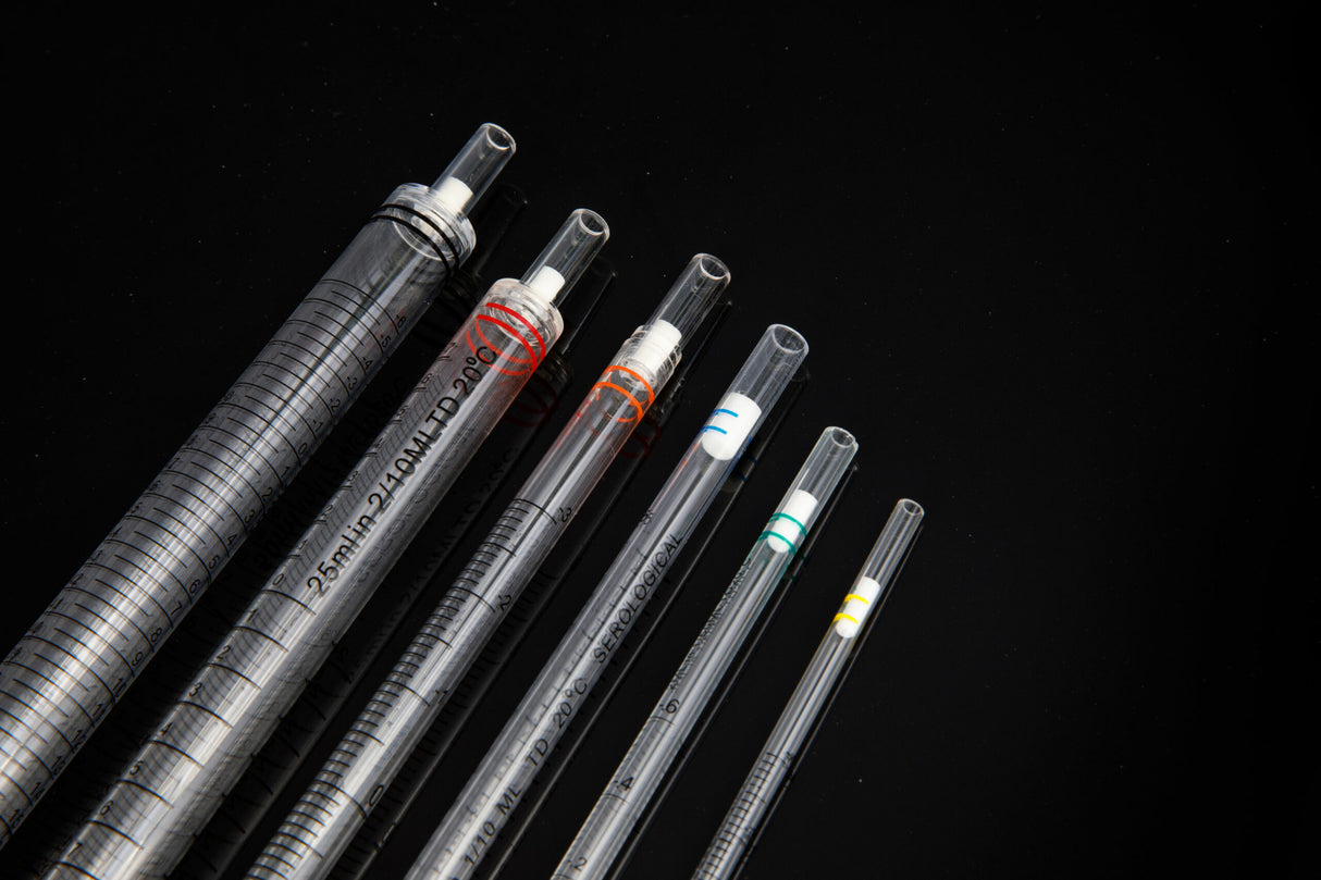 NEST Serological Pipette with 0.4ml negative graduation, 1/100 ml graduations, Sterile, 20 per bulk bag