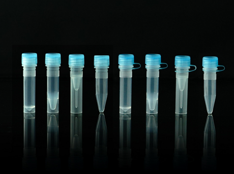 NEST Self-Standing Vials, Natural Color Caps, External Thread, with Sealing Ring, Sterile, 50/pk, 500/box, 2000/cs